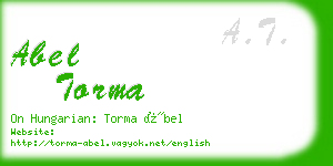 abel torma business card